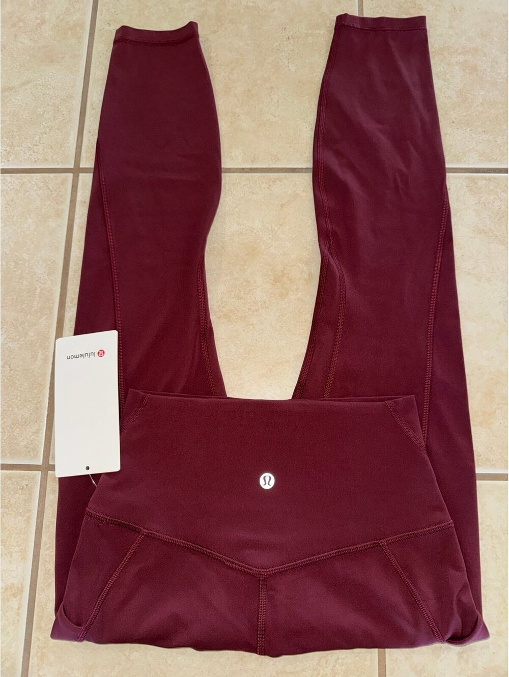 Lululemon Align With Pockets High Rise 25” Red Merlot Size 4 NWT